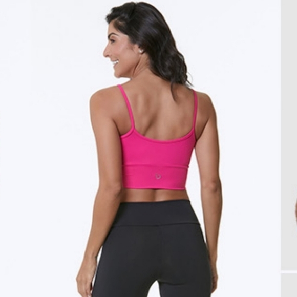 Pink Women's Sports Bra Croppee Pink - Picture 2 of 4